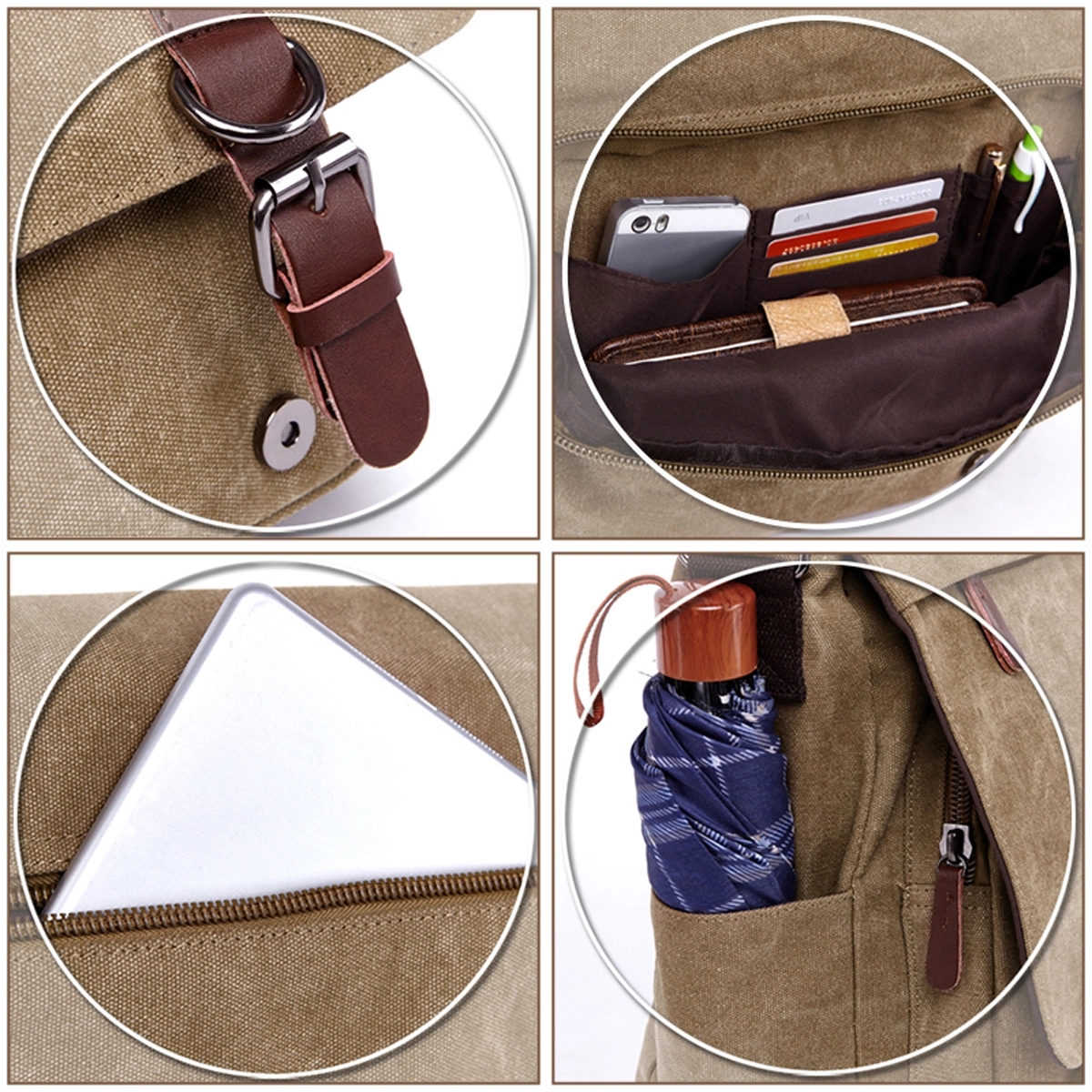 Canvas Messenger Shoulder Bag 2