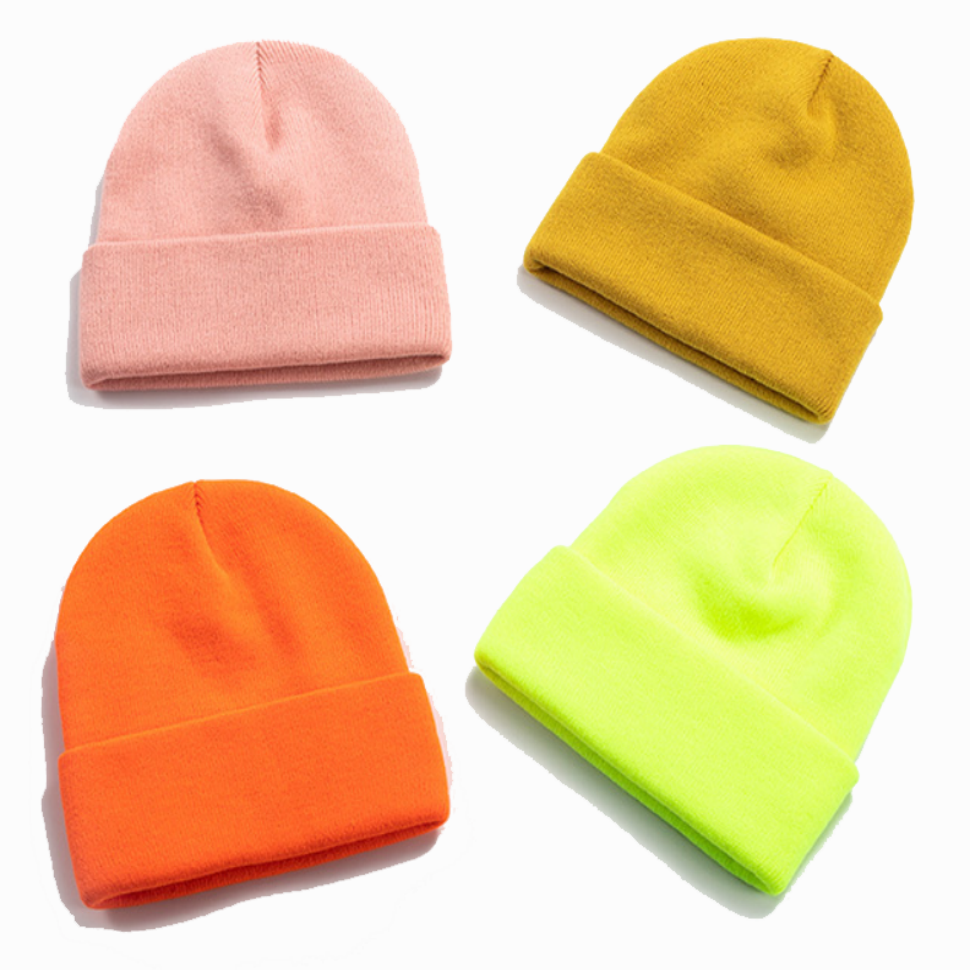 Full Color Pom Knitted Hat 8