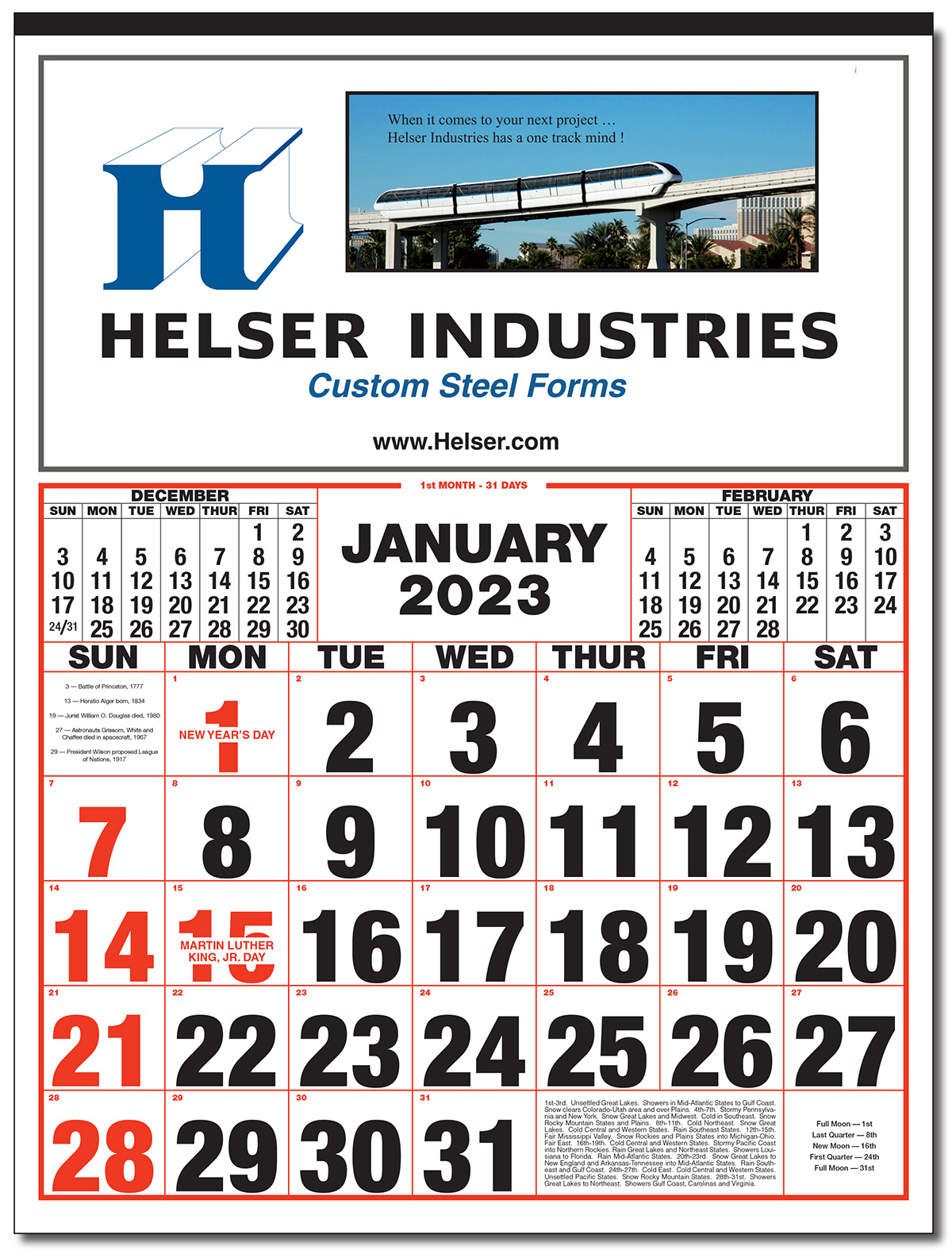 Mini Wall BIG Number Calendar