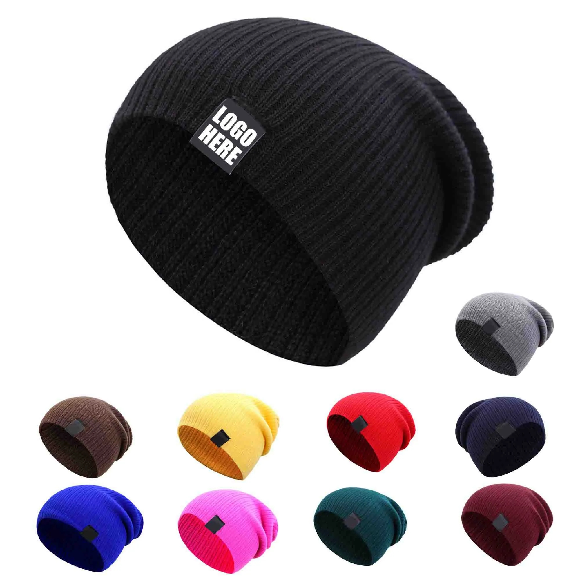 Embroidered Slouchy Style Beanie 11