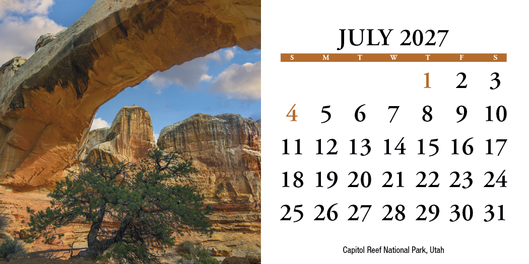 HotLine® Products Scenic America® Desk Tent Calendar 50