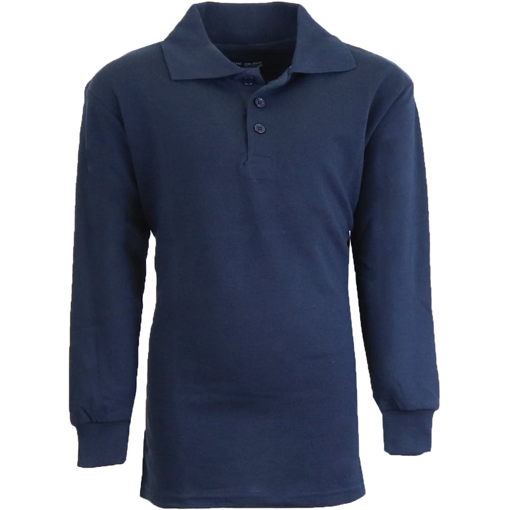Boys' Uniform Polo Shirts - Sizes 10 Navy Long Sleeve 2