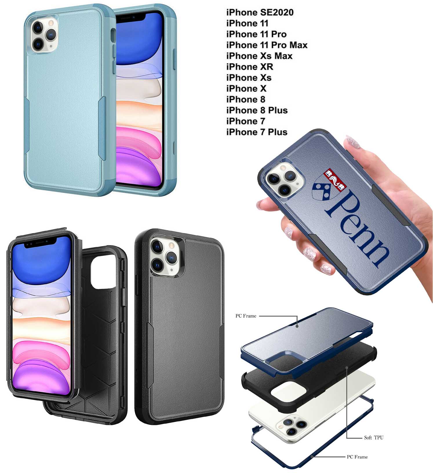 iBank ® Shockproof Case for iPhone 16, 16 Plus, 16 Pro, 16 Pro Max. Free Shipping 1