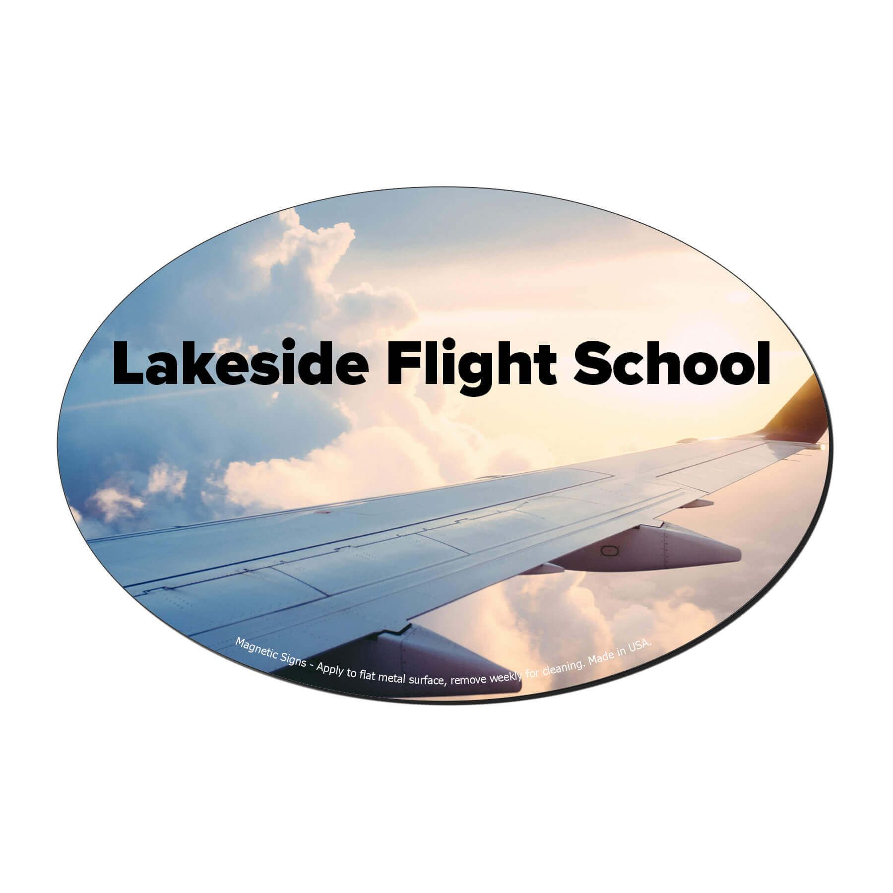 Oval 4" x 6" Magnetic Sign - Full-Color 2