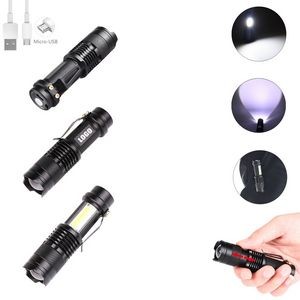 Portable Mini Zoom Function LED Flashlight with Clip 10
