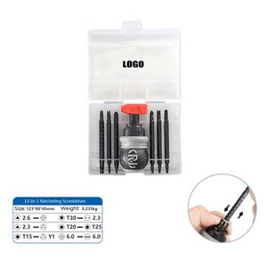 13-in-1 Multifunction Ratcheting Screwdriver Set with Ergonomic Design 1