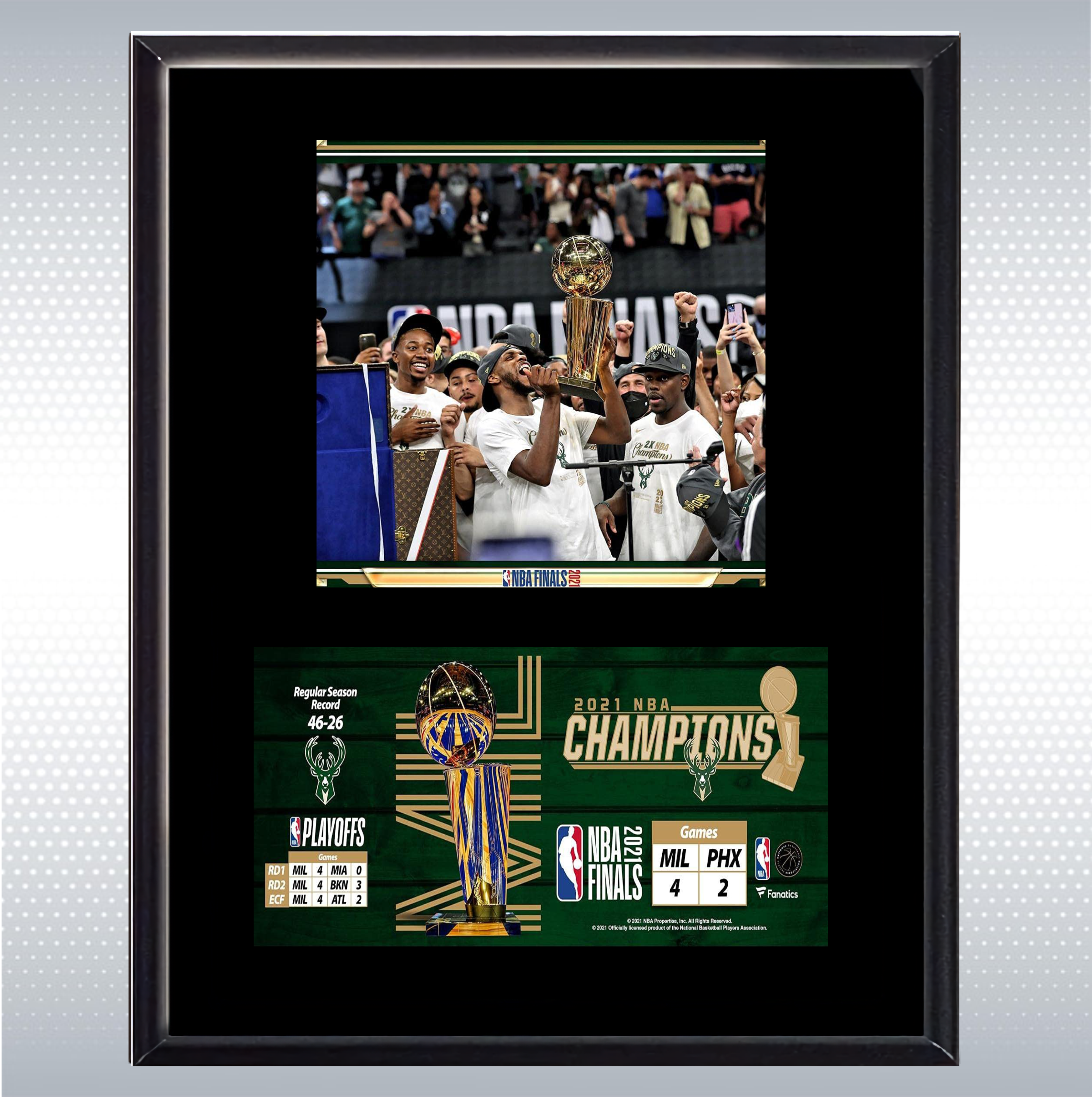 Black Plaque w/Color Tile & Plate (8 x 10") 3