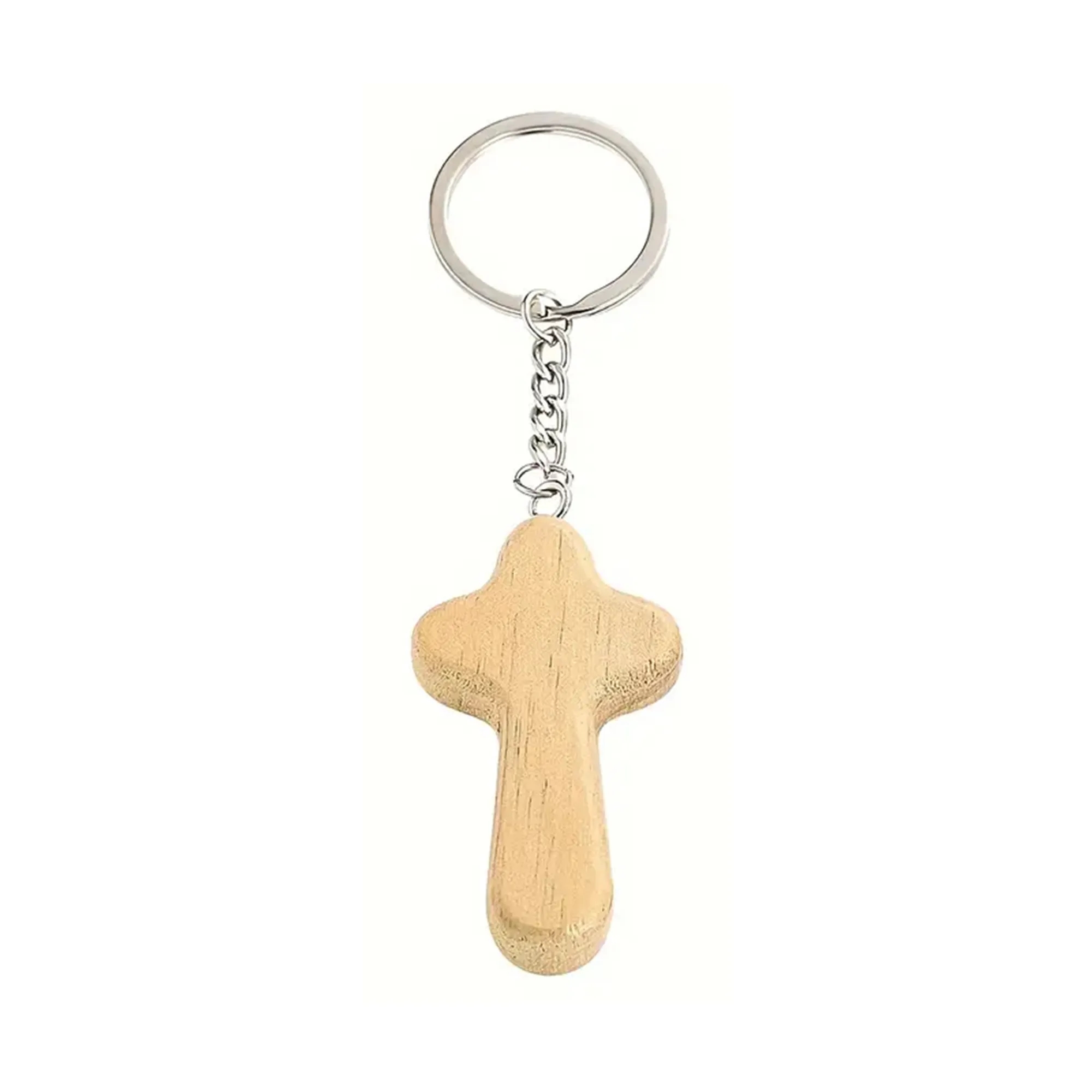 Wooden Cross Keychain 1