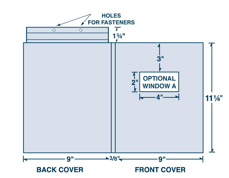 Capacity Tax Cover with Fold Down Tab printed with 1 PMS Color 32