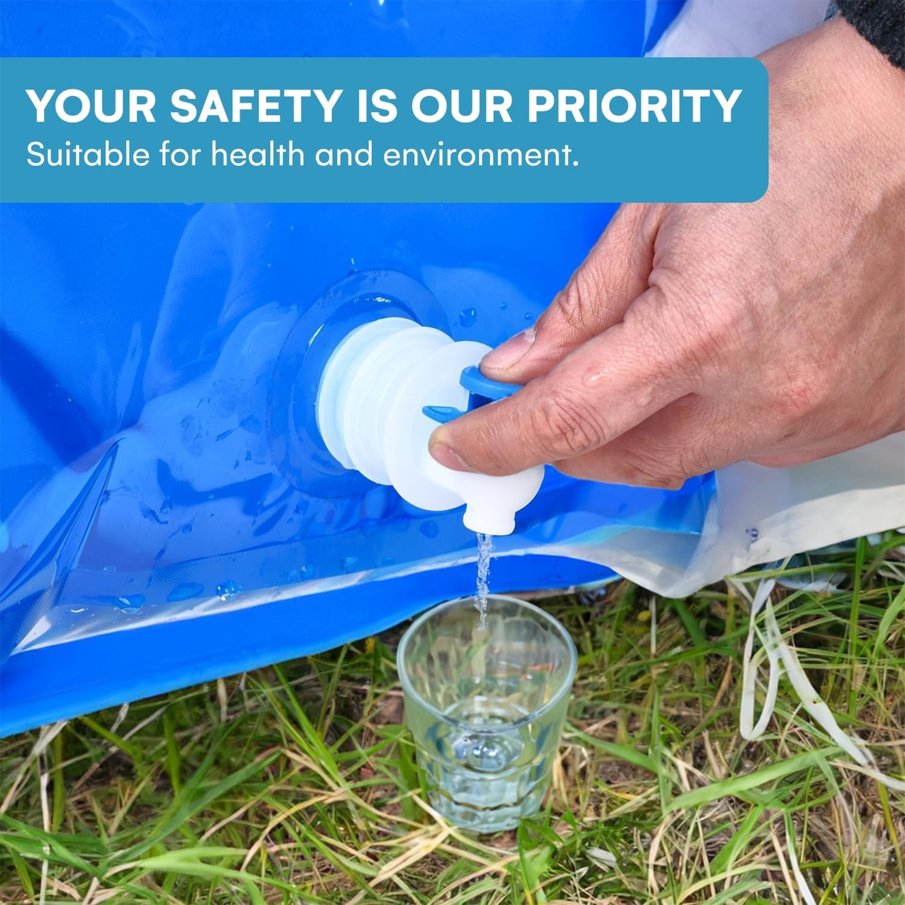 5L Outdoor Portable Folding Water Bag Collapsible Water Tank 3