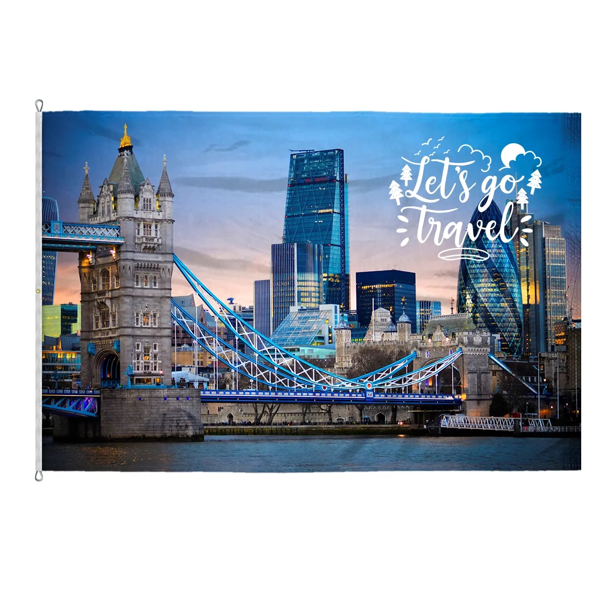 Custom Digitally Printed Flags 8' x 12' Silk Poly 1