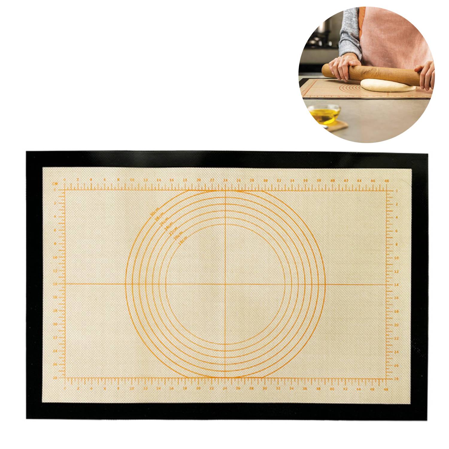 Food Grade Non-Stick Silicone Baking Mat w/ Ruler Markings 6