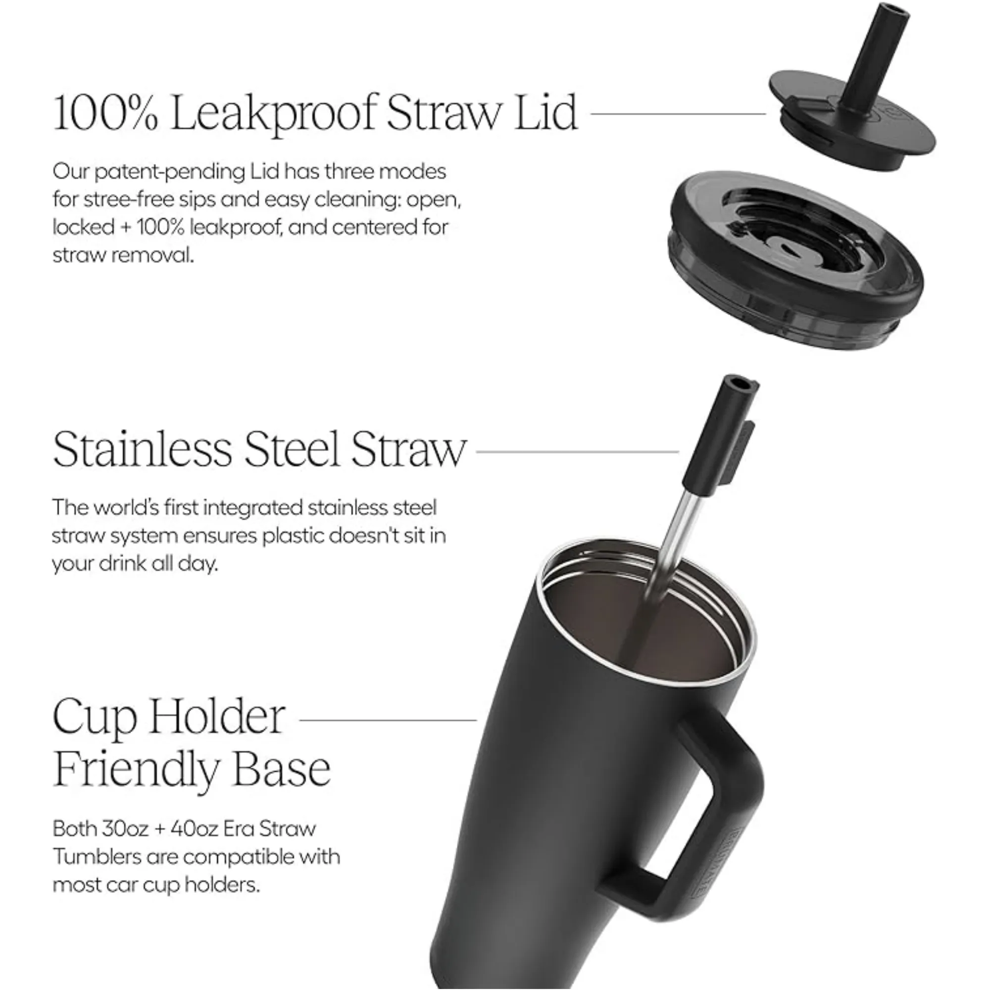40oz Stainless Steel Straw Tumbler With Handle 18
