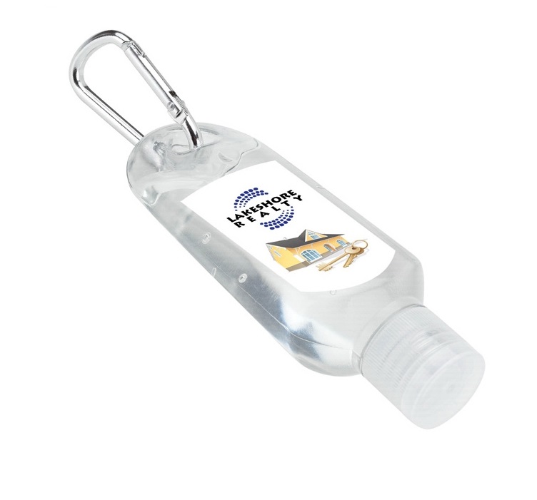 Hand Sanitizer Gel 2 oz (60 ml) with Carabiner 2