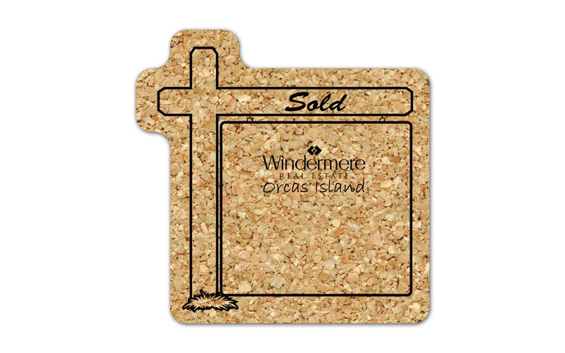 Real Estate Sign Cork Coaster