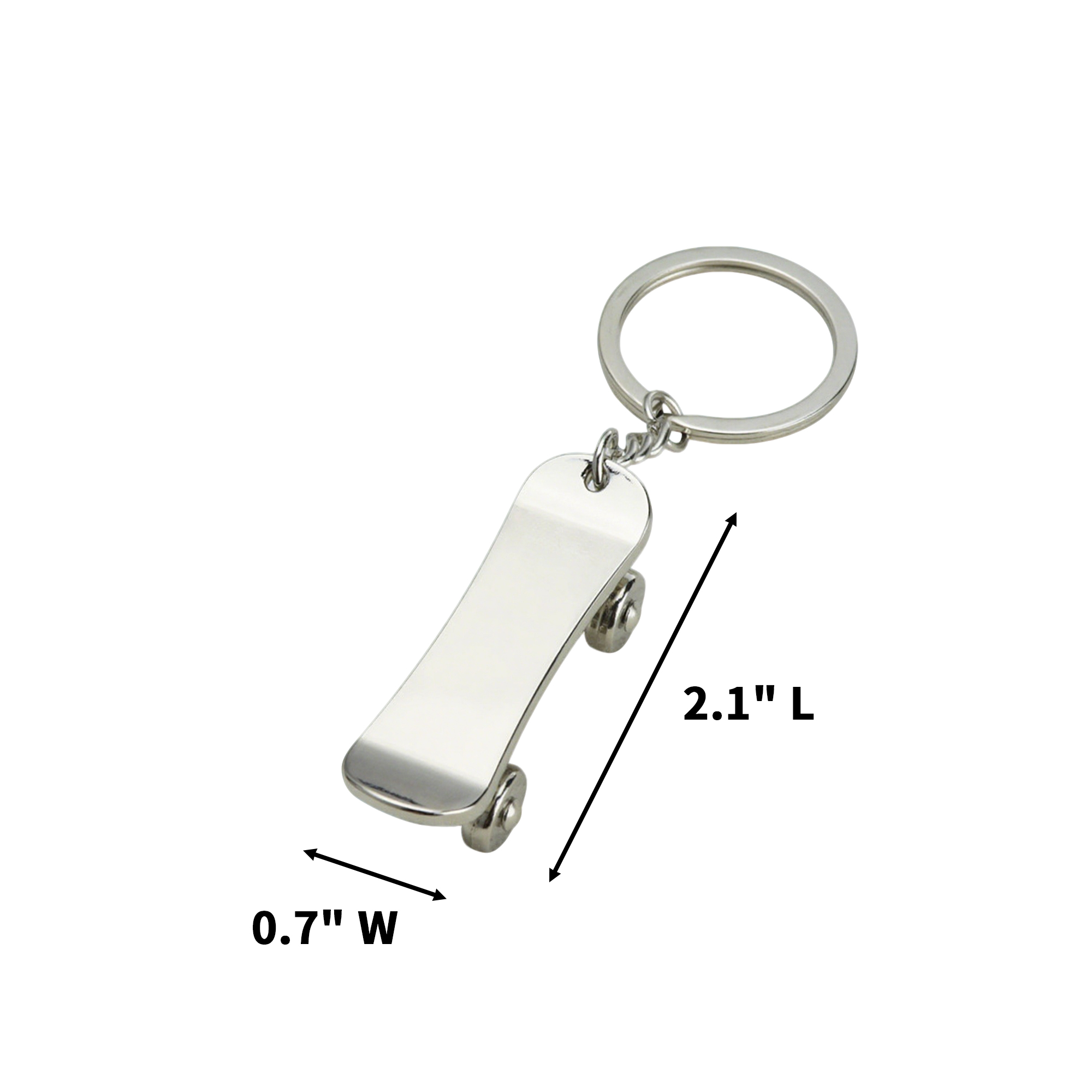 Alloy Mini Skateboard Keychain With Ring 4