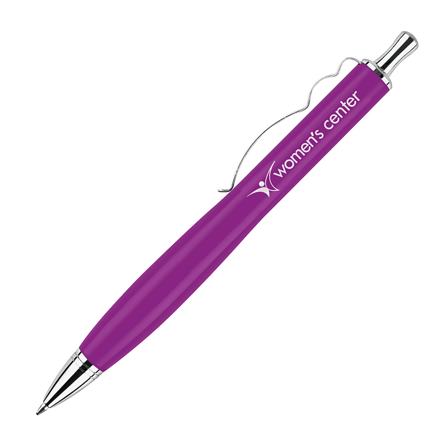Lacquer Coated Pen with Wavy Chrome Clip 6