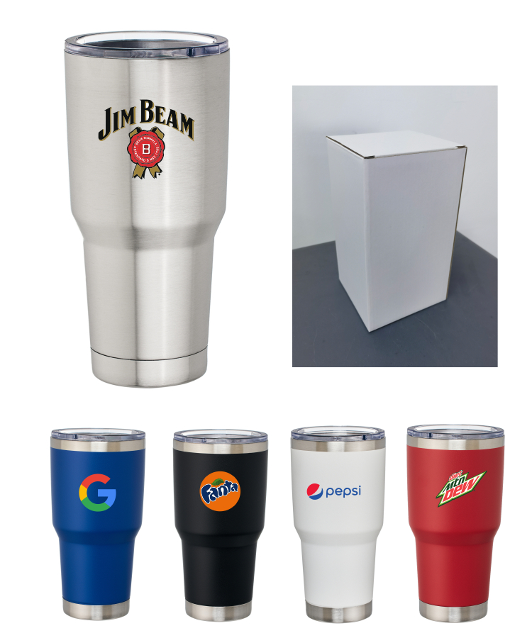 Union Printed - 30oz Double Wall SS Vacuum Bottle - Full-Color Print - Includes Gift Box Packing 1