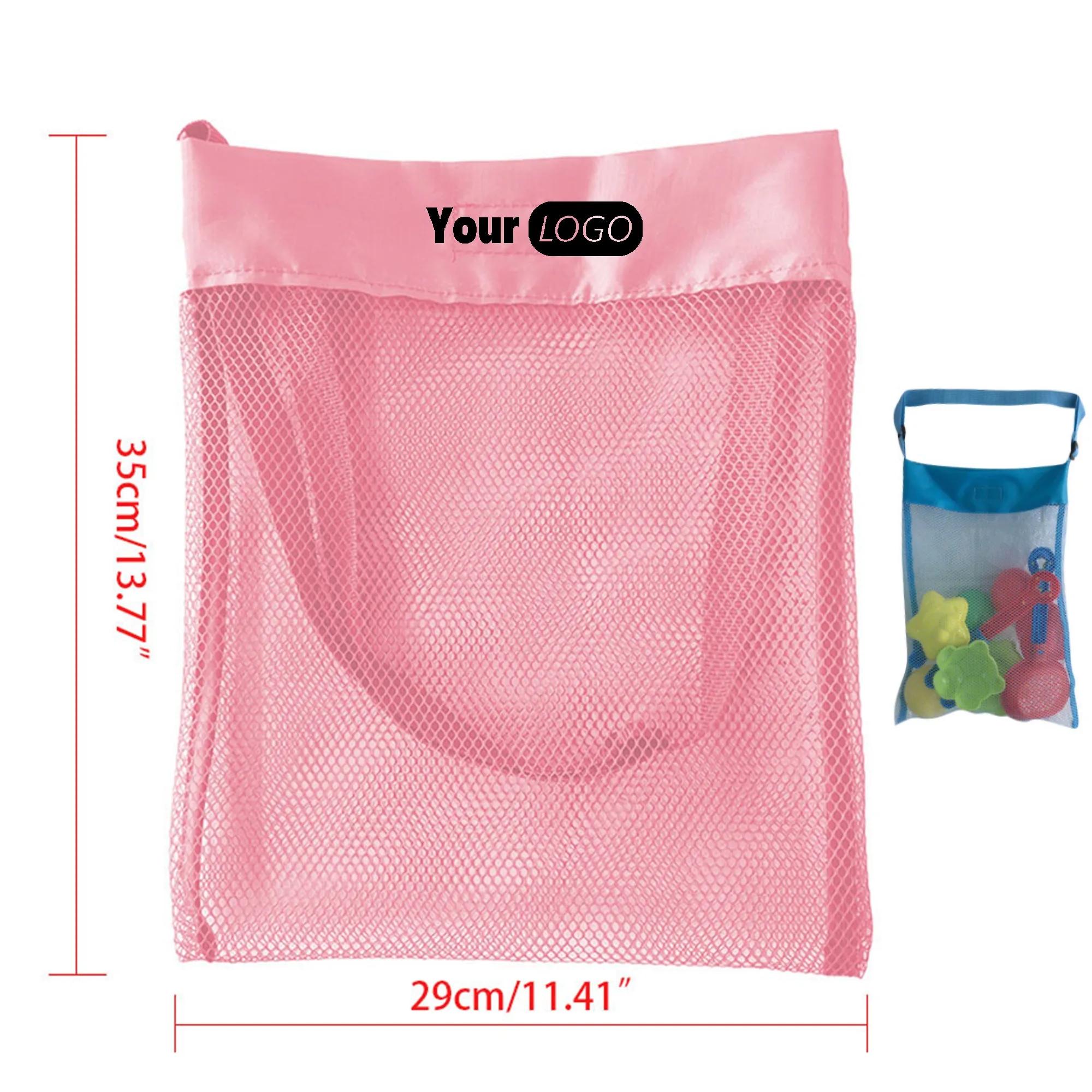 Mesh Beach Tote Bag, custom tote bag with logo imprint 2