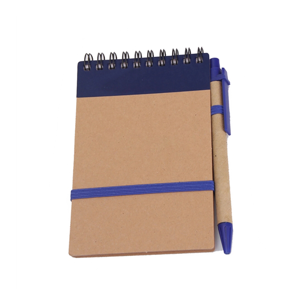 Recycled Spiral Jotter Notebook with Pen 3