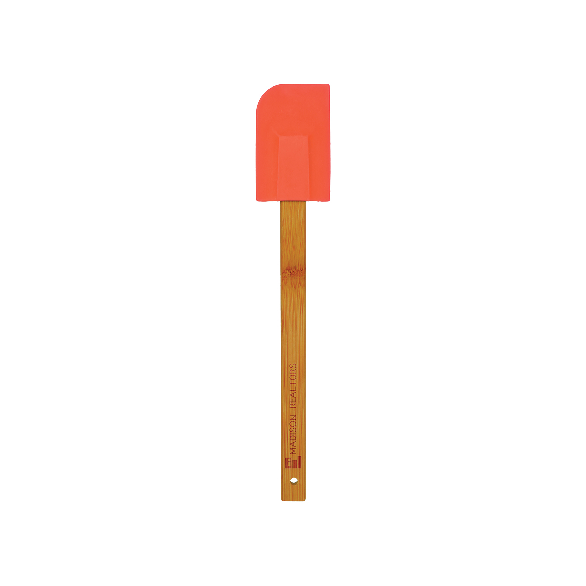 11" Red Silicone Spatula w/ Bamboo Handle 5