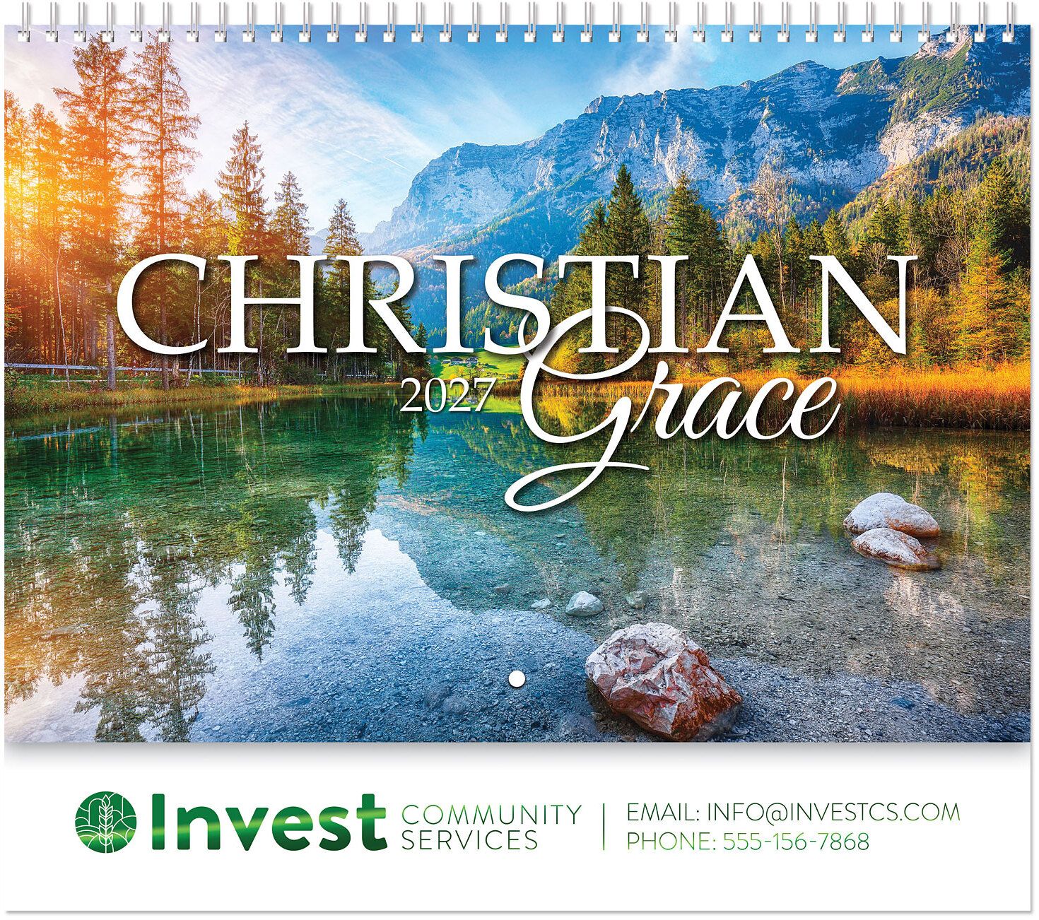 CHRISTIAN GRACE SPIRAL WALL CALENDAR 5
