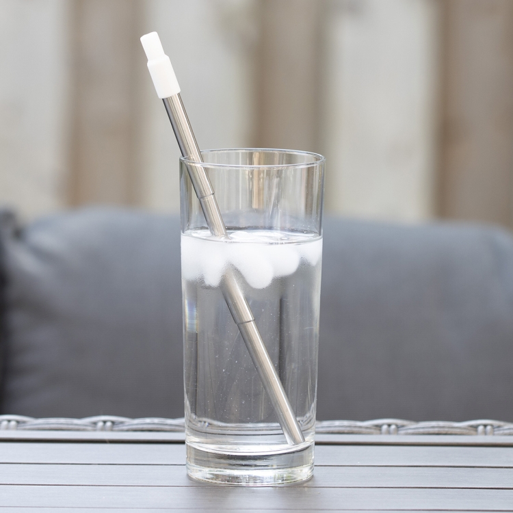 "Eco-Collapsible Straw" 8" Reusable Stainless Steel Straw 17