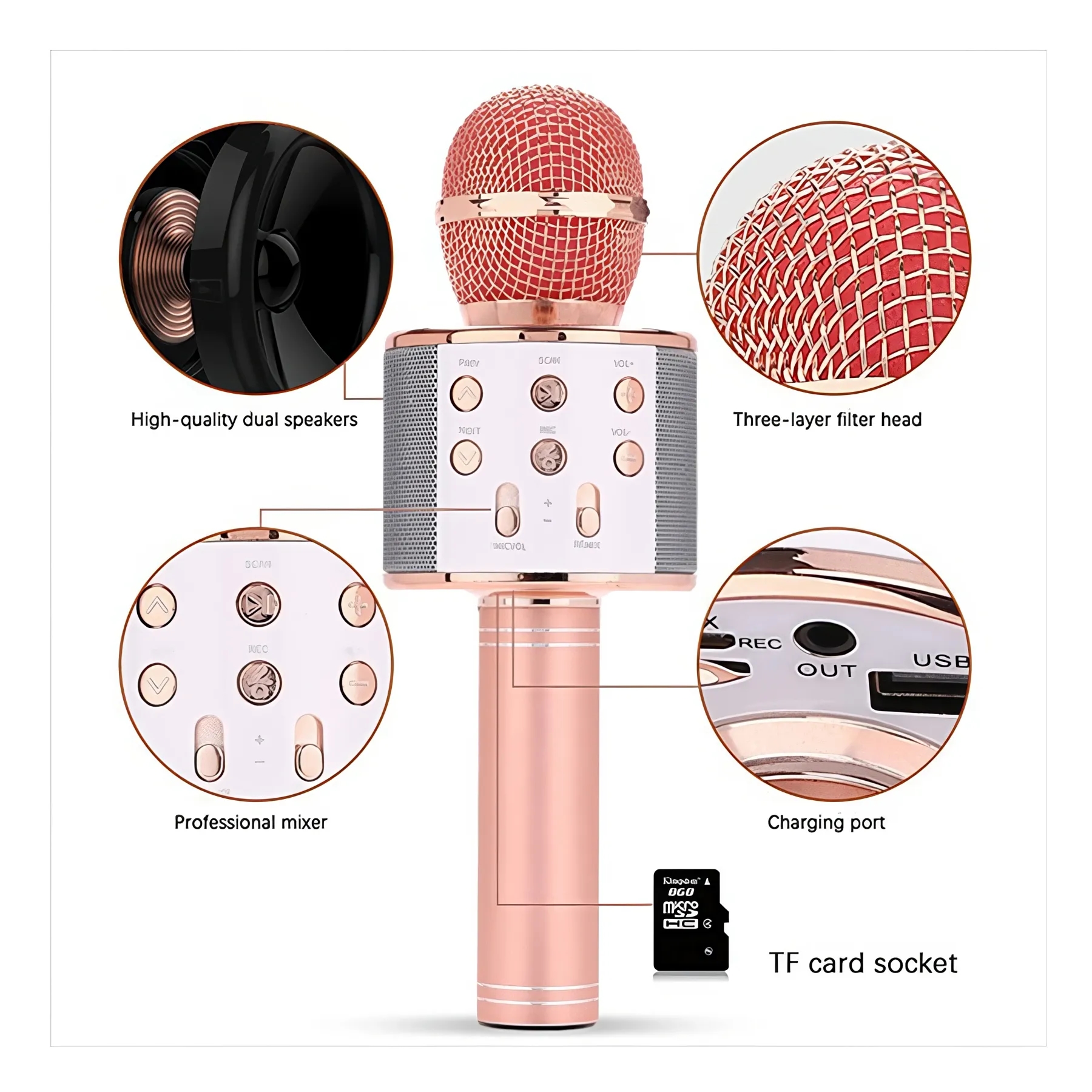 Wireless Karaoke Microphone 4