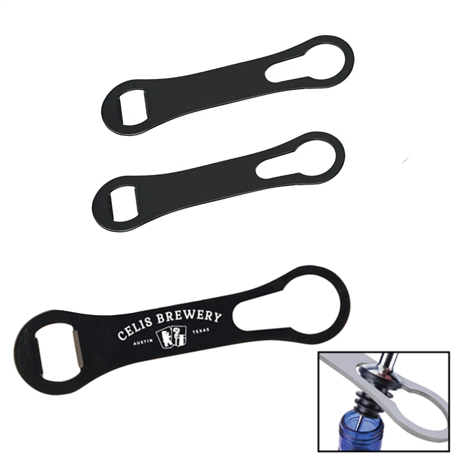 Dog Bone Style Steel Opener with Pour Spout Remover 2