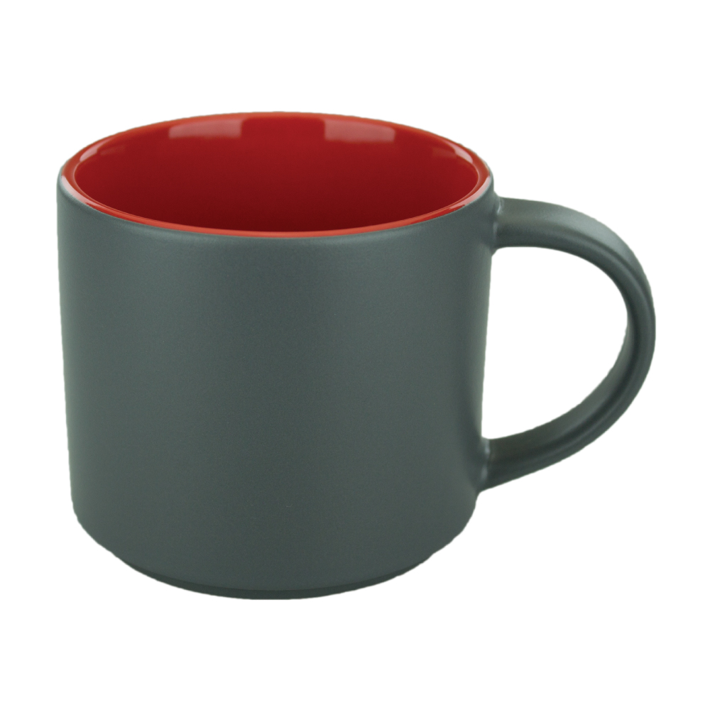 16 oz Red In Satin Gray Out Norwich Mug