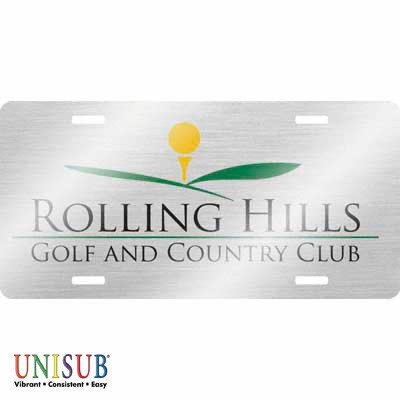 Full Color Silver Aluminum License Plate 2