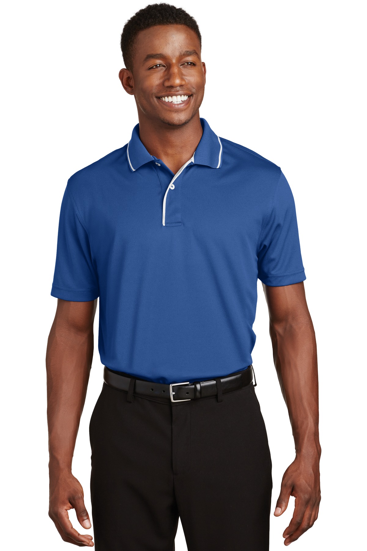 Sport-Tek Dri-Mesh Polo with Tipped Collar and Piping. K467 16