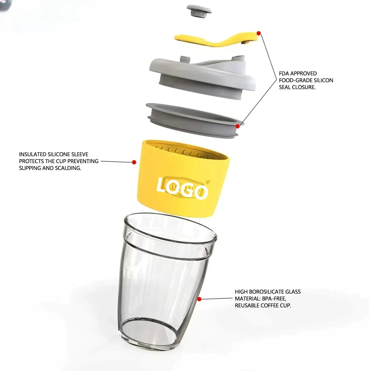 Straw Glass Water Cup 7