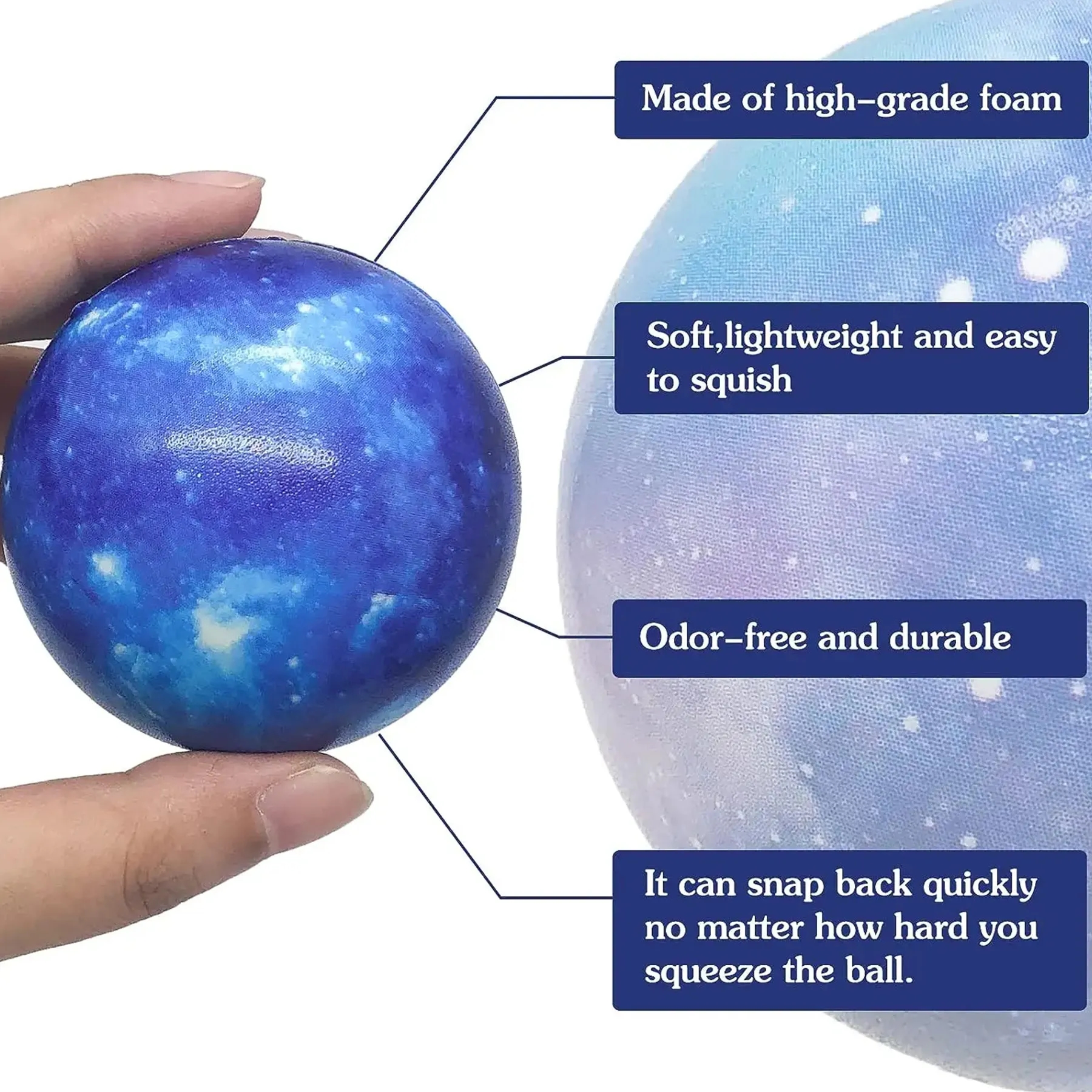 Pu Foam Stress Squeeze Balls For Fidget Toys 4