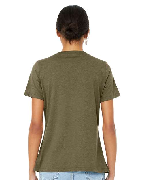 Women's Relaxed Heather CVC V-Neck Tee - 6405CVC 64