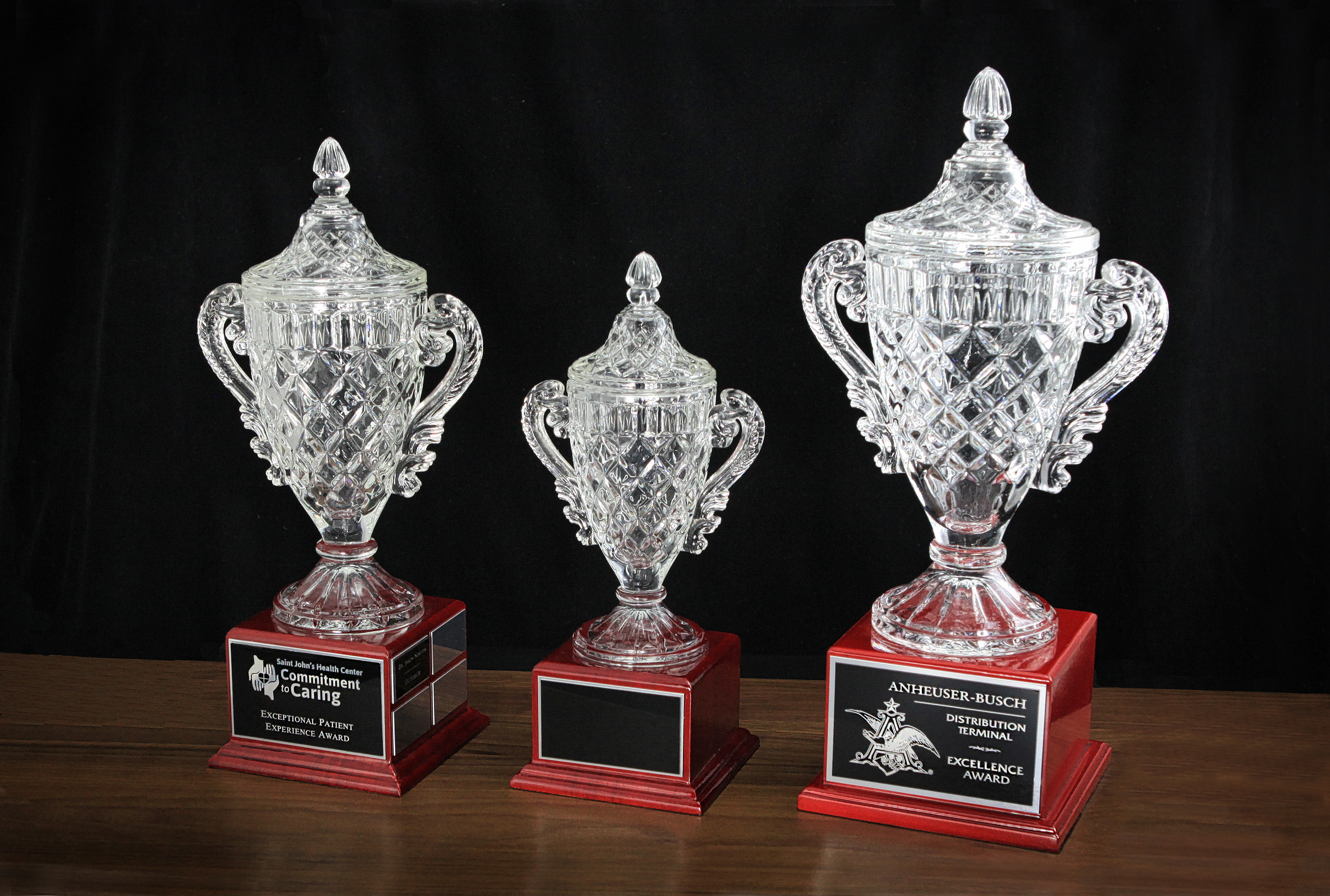 15" Crystal Cup on Rosewood Base Award 1