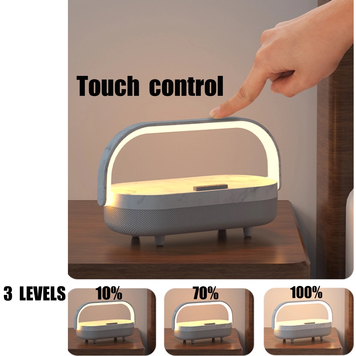 Custom Grain Charging Station Music Touch Lamp 2