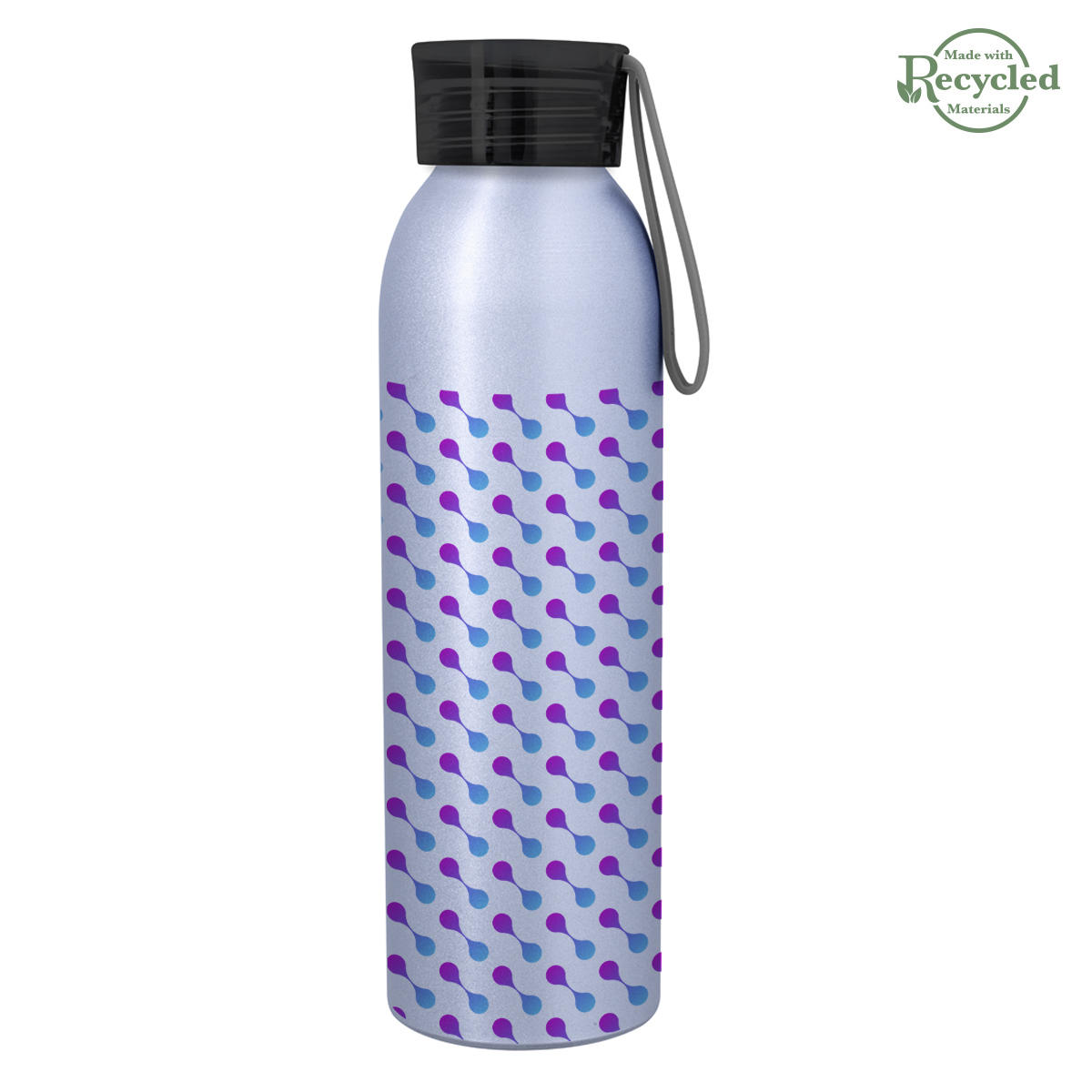22 Oz. Full Color Darby Recycled Aluminum Bottle, custom water bottle with logo imprint 2