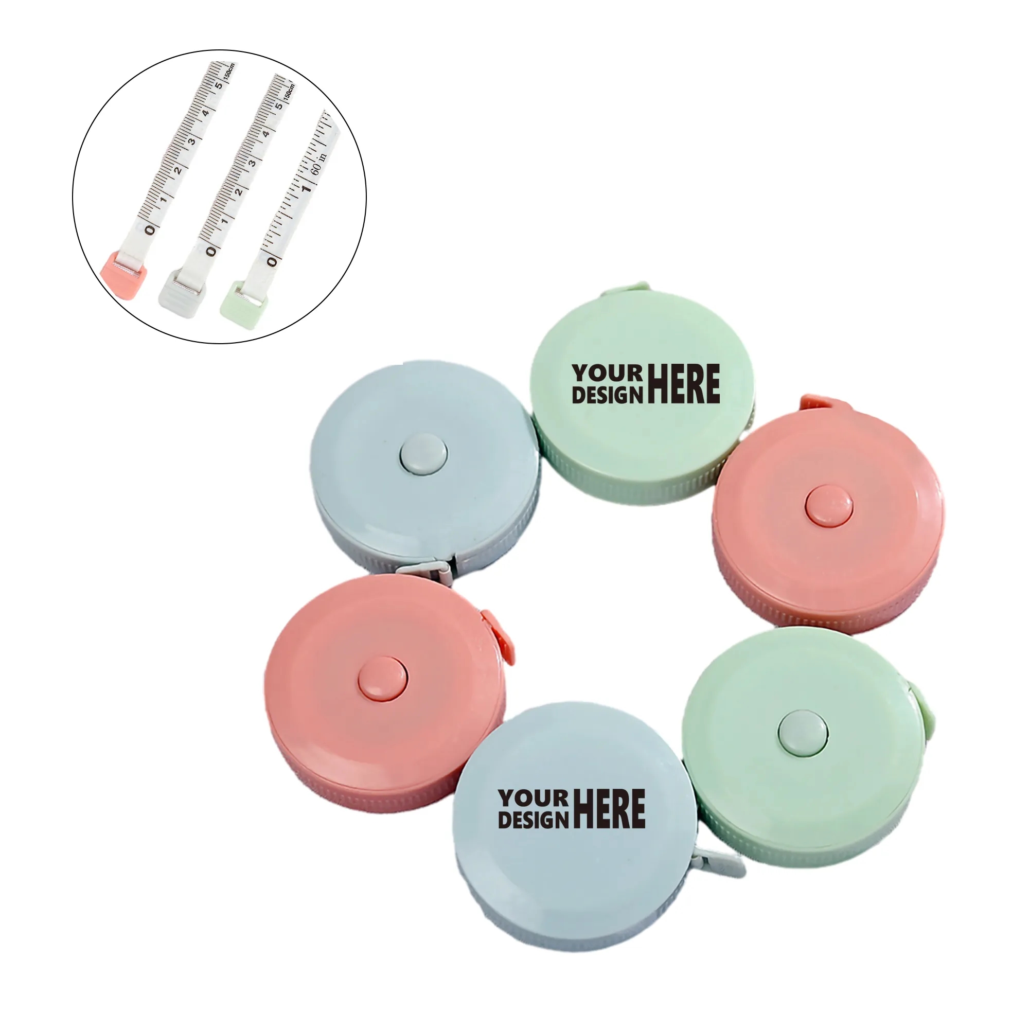 MOQ 100PCS Mini Retractable Measure Tape 2