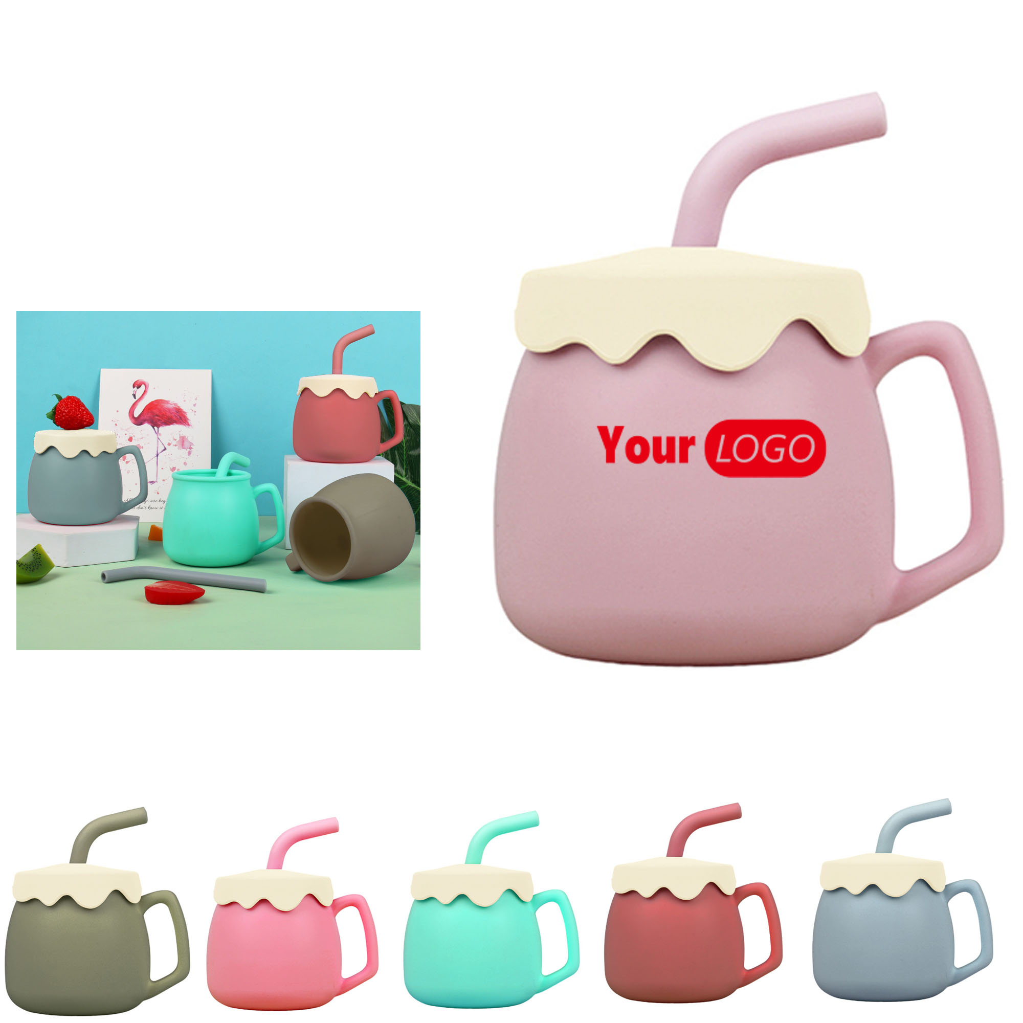 Edible Grade Baby Silicone Training Drinking Cups 2