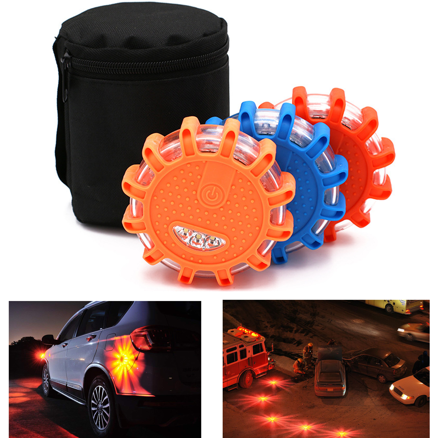 LED Road Flares Emergency Disc Roadside Safety Light