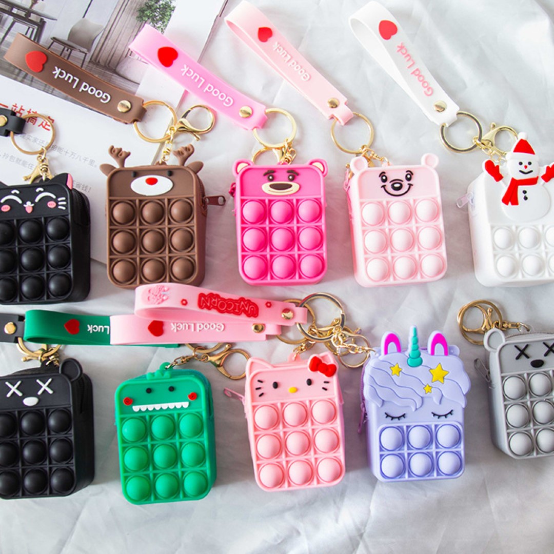 Push Pop Bubble Fidget Toy Silicone Coin Purse 6