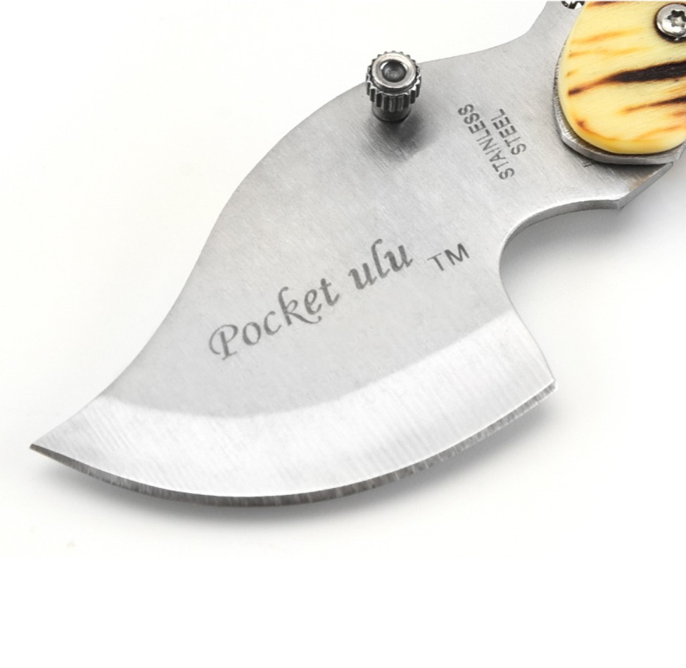 Leaf Shape Stainless Steel Folding Pocket Knife 5