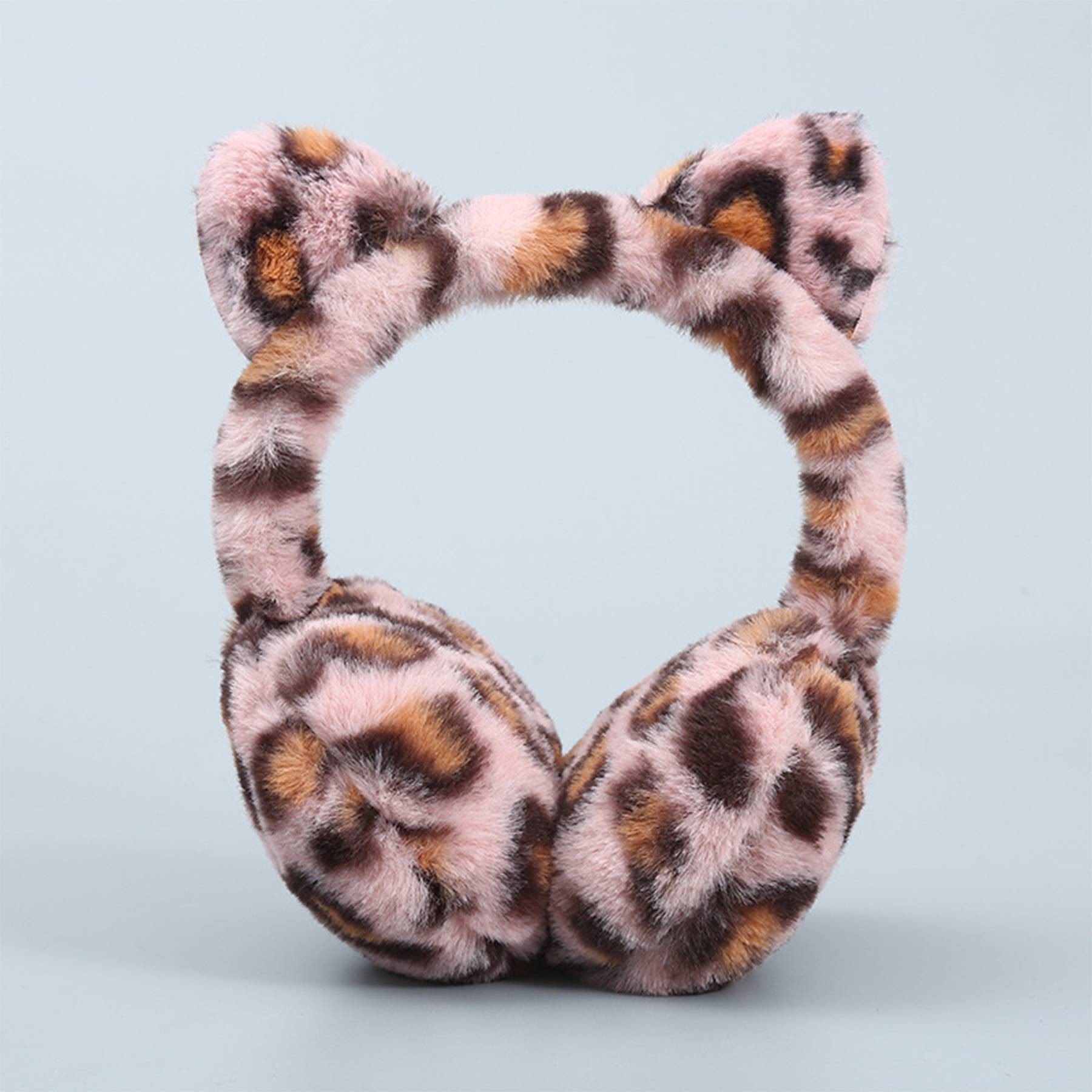 Winter Ear Warmer Cat Leopard Print Earmuff 5