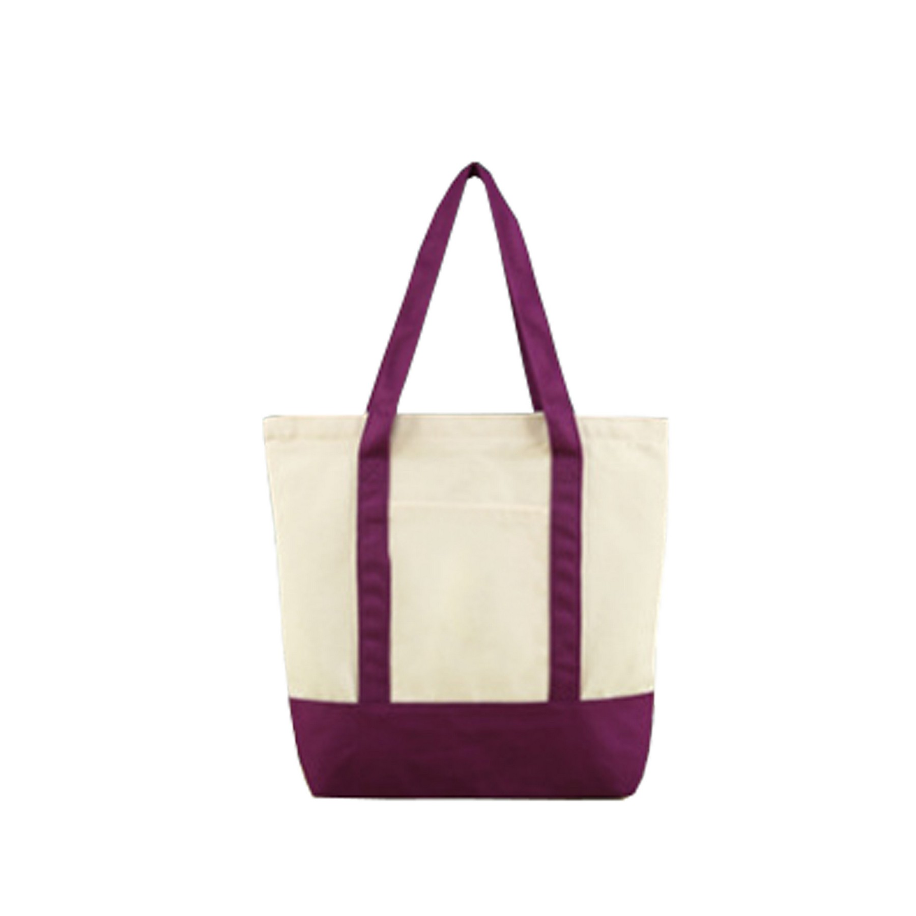 Canvas Shopping Tote with an External Pocket, custom tote bag with logo imprint 2