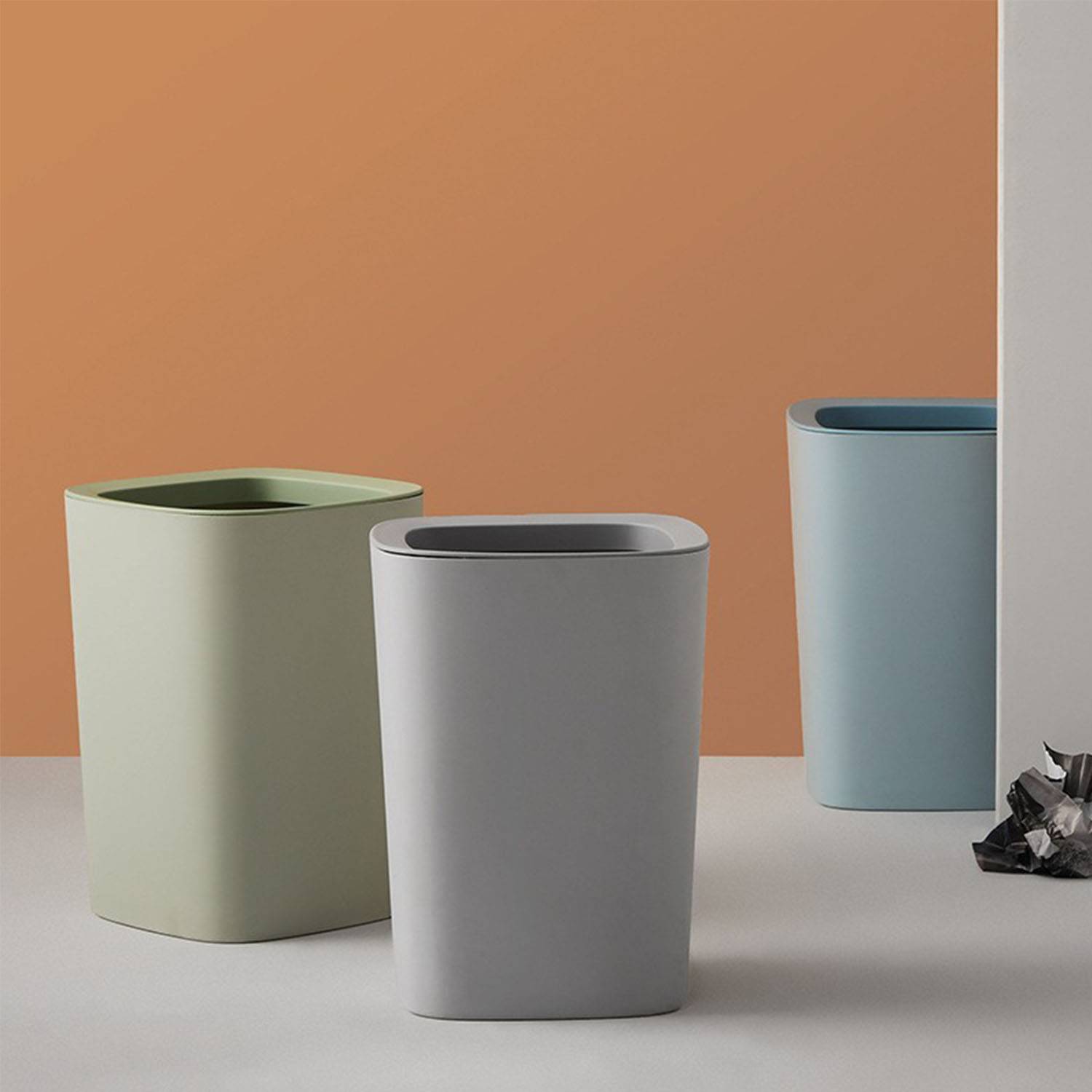 Home kitchen bathroom office thickened creative trash can 3