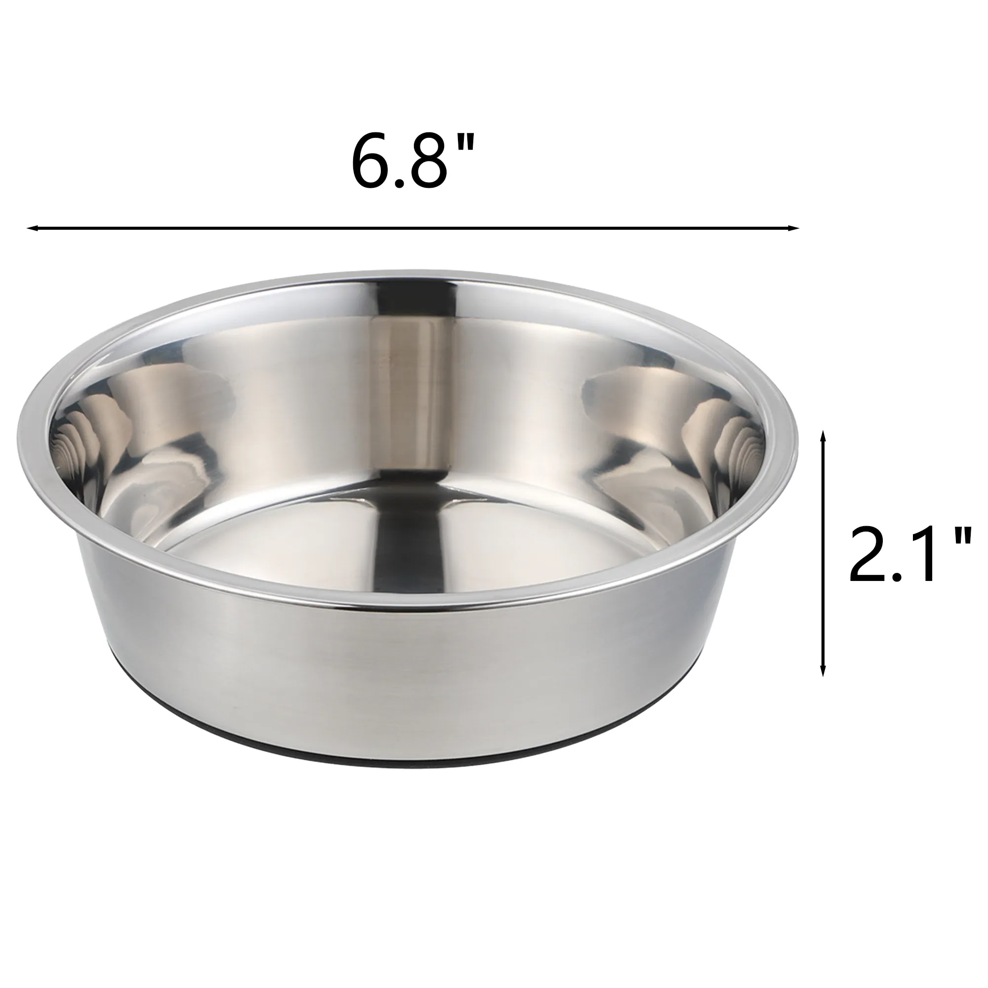Non-Slip Stainless Steel Pet Bowl 3