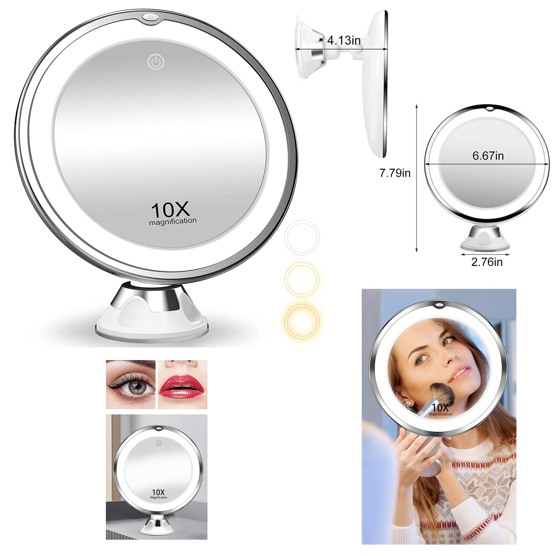 10X Magnifying Makeup Mirror with Lights
