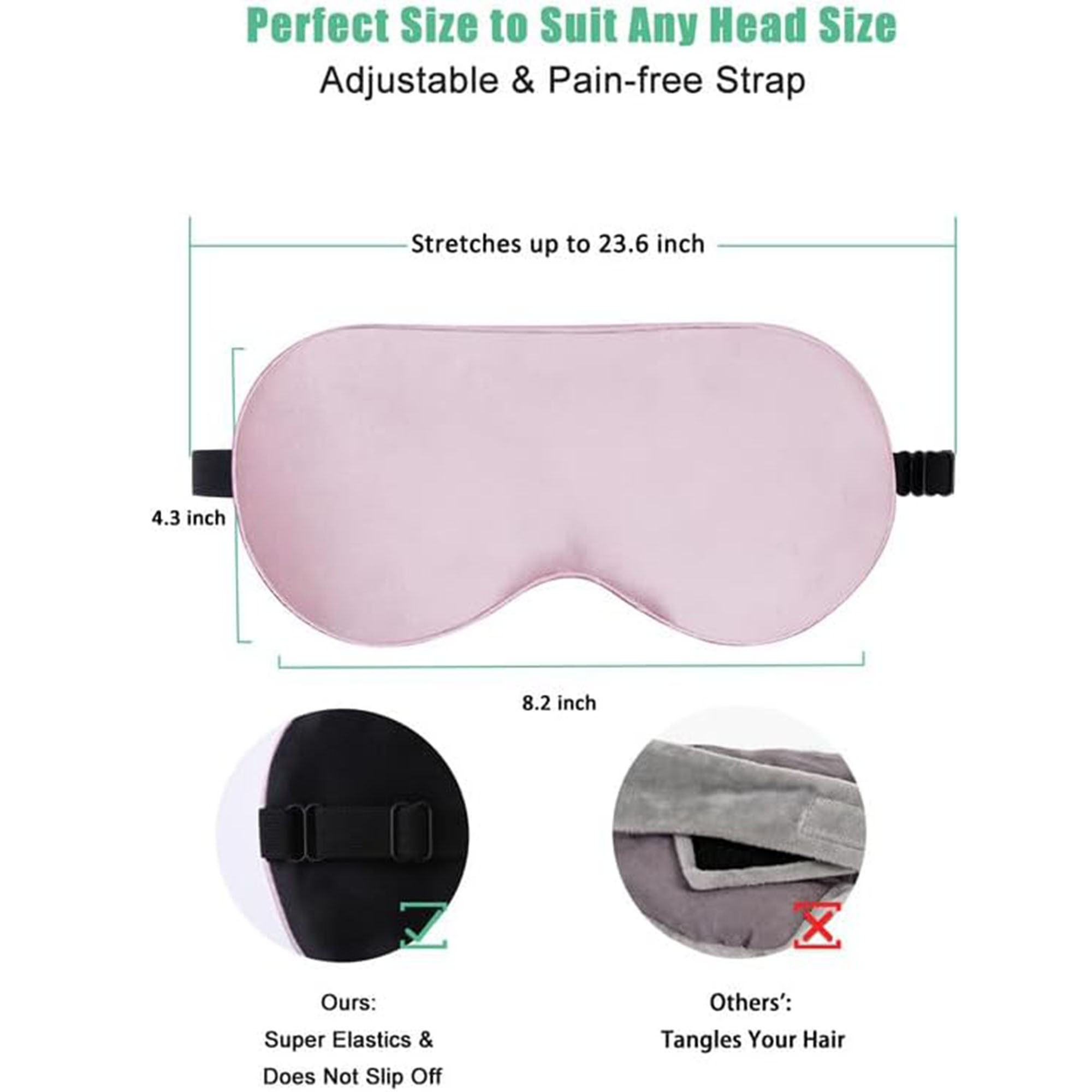 Adjustable Silk Sleep Mask for Ultimate Comfort and Relaxation 6