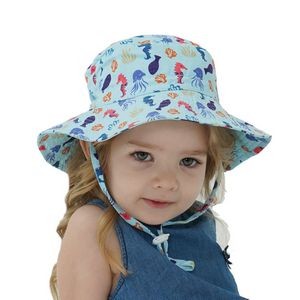 Adjustable Toddler Sun Hat, Wide Brim Bucket Hat 2